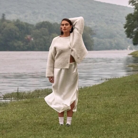 NWT J.Crew Collection Oversized Double-faced Wool-blend Jacket in Light Bone XS - Picture 11 of 11